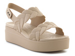 Crocs Brooklyn Woven Low Wedge 209977-212 Chai