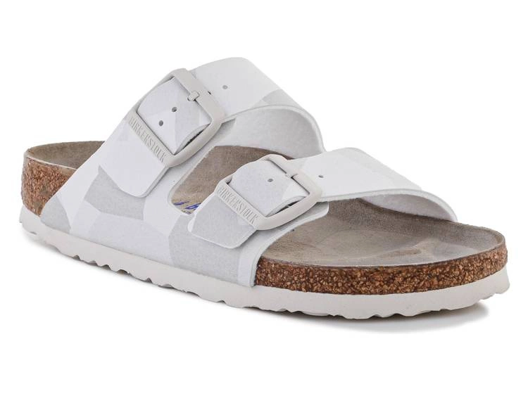 Birkenstock Arizona Desert Soil Geo Camo Snow White 1024871