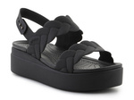 Crocs Brooklyn Woven Low Wedge 209977-060 Black/Black
